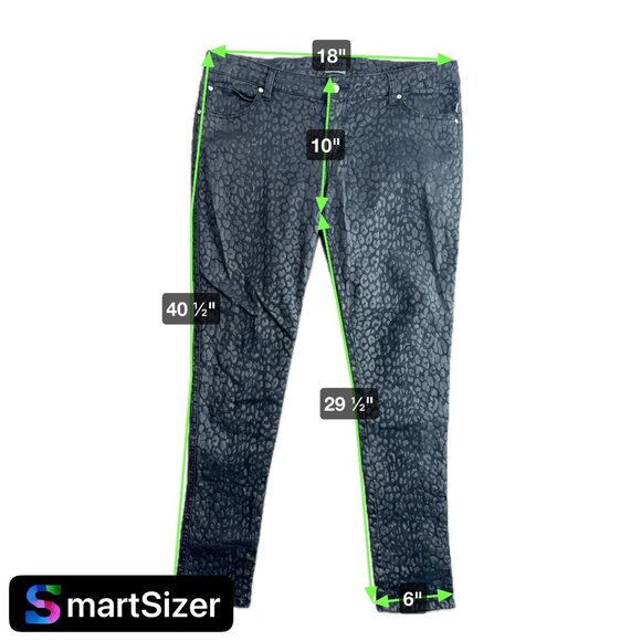 Tripp NYC Leopard‎ Print Skinny Jeans 15 Black Skull Emo Grunge Goth Rockstar - Picture 2 of 8